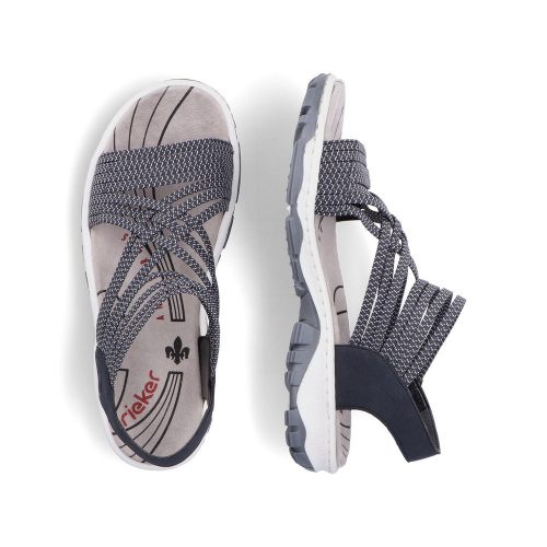 Rieker Black/Grey Walking Sandal 68888-14