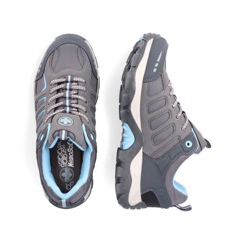 Rieker Waterproof Walking Shoes Blue/Grey N8820-42