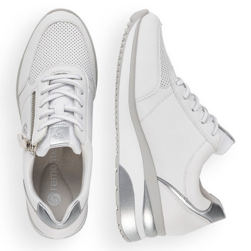 Remonte White Wedge Trainers D2407-80